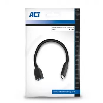 ACT USB 3.0 OTG -kaapeli USB-C-uros USB-A-naaras 0,2 m 5 Gbit/s