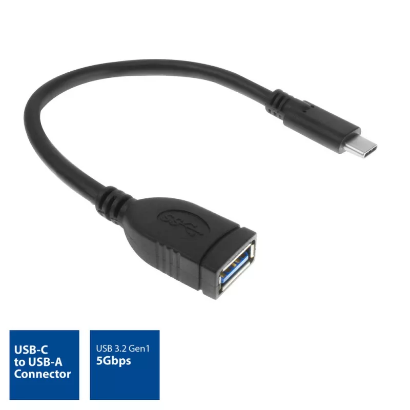 ACT USB 3.0 OTG -kaapeli USB-C-uros USB-A-naaras 0,2 m 5 Gbit/s