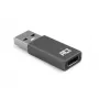 USB-A–USB-C-sovitin ACT AC7375 harmaa