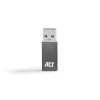 USB-A–USB-C-sovitin ACT AC7375 harmaa