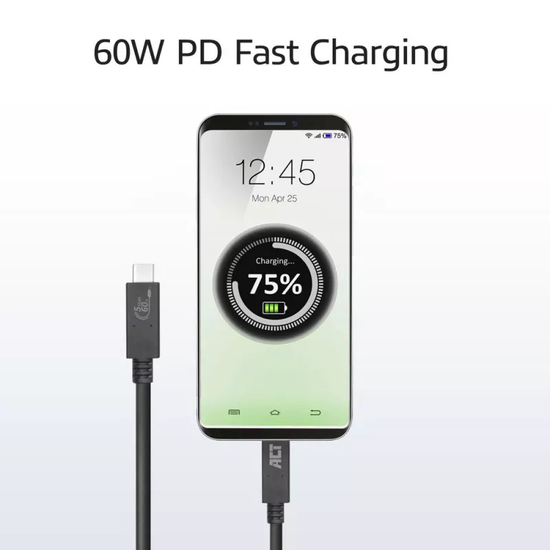 ACT USB 3.0 -kaapeli USB-C USB-IF-sertifioitu 1 m 5 Gbit/s