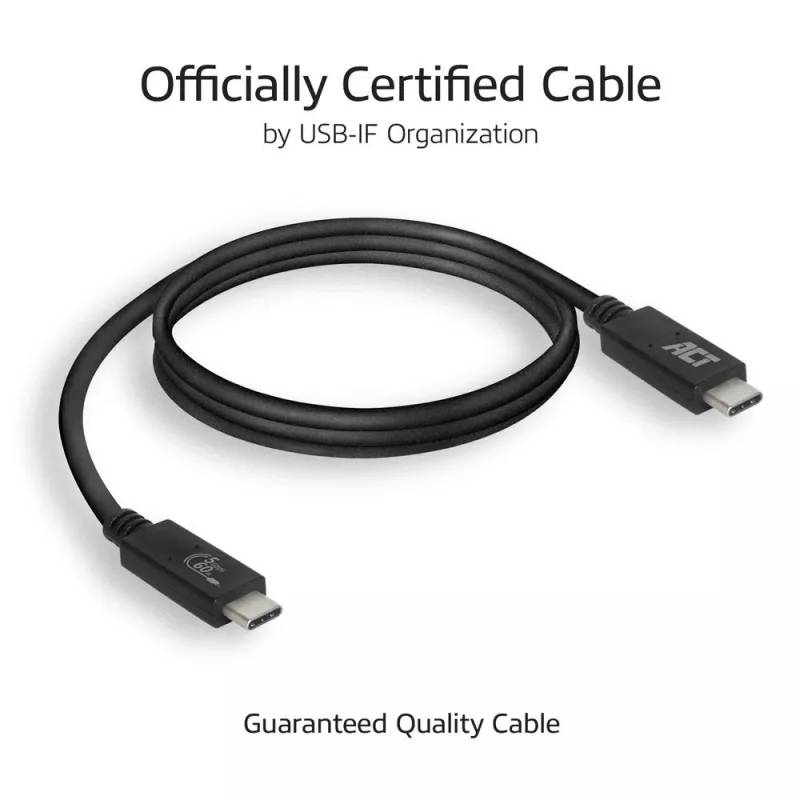 ACT USB 3.0 -kaapeli USB-C USB-IF-sertifioitu 2 m 5 Gbit/s