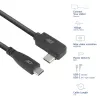 ACT USB 3.0 -kulmakaapeli USB-C 1 m 5 Gbit/s musta