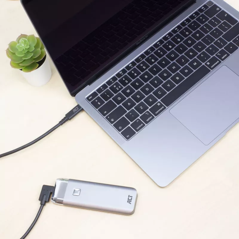 ACT USB 3.0 -kulmakaapeli USB-C 1 m 5 Gbit/s musta