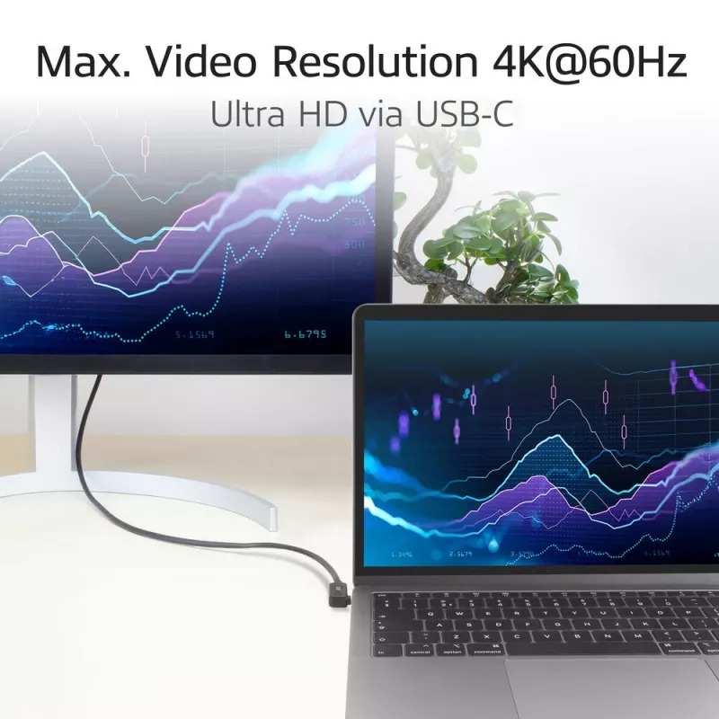 ACT USB 3.0 -kulmakaapeli USB-C 2 m 5 Gbit/s musta