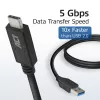 ACT USB 3.0 -kaapeli USB-A–USB-C 1 m 5 Gbit/s musta