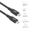 ACT USB4 20Gbps 240W USB Type-C kaapeli 0,5m musta