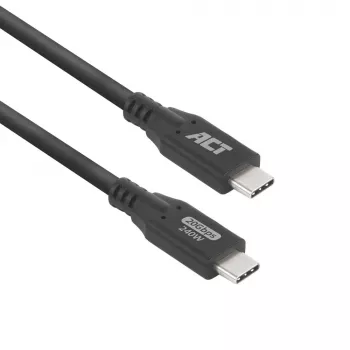 ACT USB4 20Gbps 240W USB Type-C -kaapeli 1 metri musta