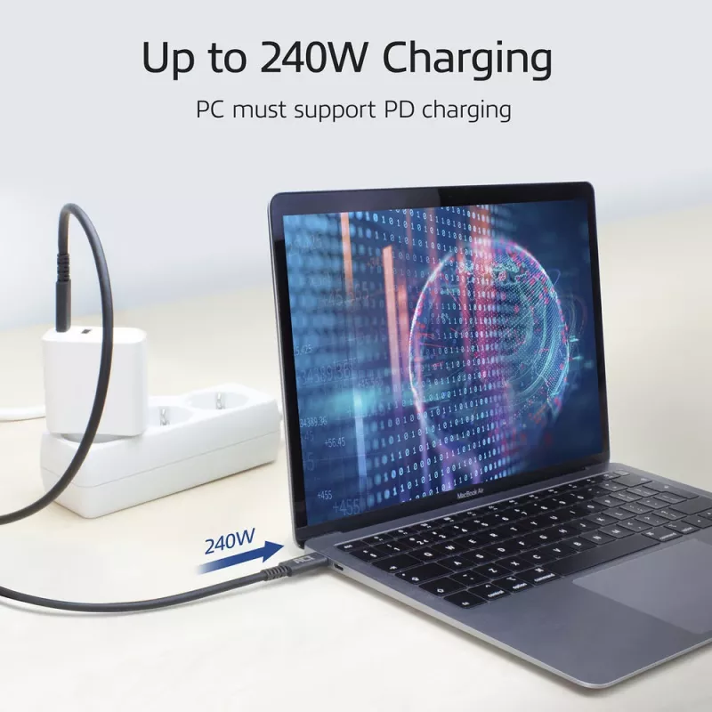 ACT USB4® 20 Gbps -kaapeli, USB-C, USB-IF-sertifioitu, 1 m