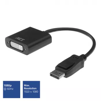 ACT DisplayPort-uros DVI-naaras -sovitin 0,15 m AC7510