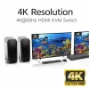 ACT 2-porttinen Dual HDMI 4K@60Hz KVM-kytkin, USB 3.2 Gen1 (USB 3.0)