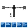 ACT kahden näytön varsi Office Solid Pro – puristin/läpivientikiinnitys – 12 kg – 10–32