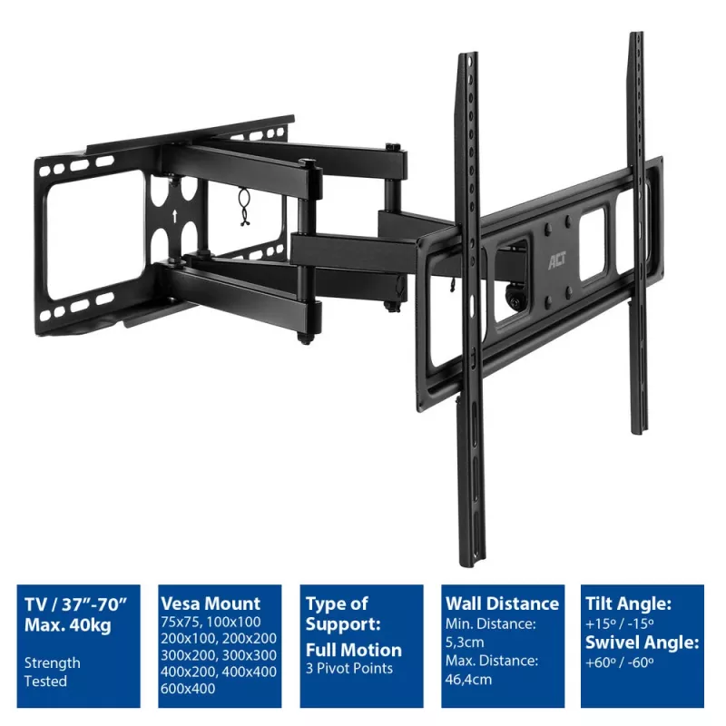 ACT Full-Motion-TV-seinäteline 37