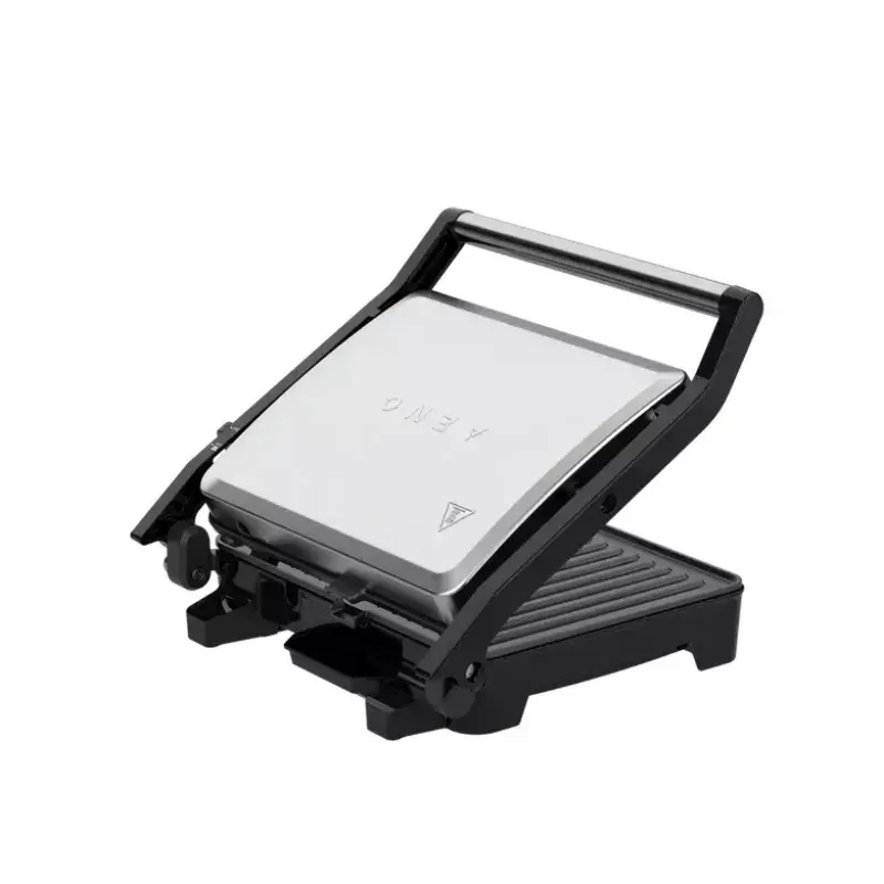 Kontaktigrilli AENO EG2 — 2000 W, suorakaiteen muotoinen, ruostumaton teräs/musta, 345×327 mm