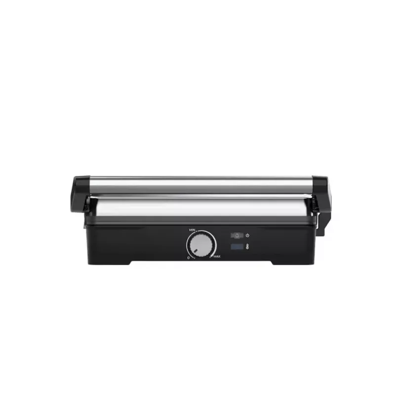 Kontaktigrilli AENO EG2 — 2000 W, suorakaiteen muotoinen, ruostumaton teräs/musta, 345×327 mm