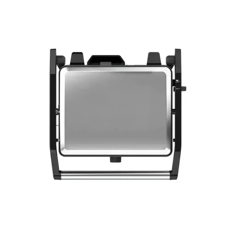 Kontaktigrilli AENO EG2 — 2000 W, suorakaiteen muotoinen, ruostumaton teräs/musta, 345×327 mm