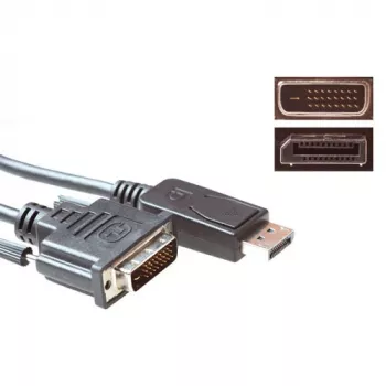 ACT 1,8 metrin adapterikaapeli DisplayPort-uros DVI-urokseen