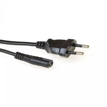 Virtajohto euro-pistoke - C7-naaras musta 1,5 m ACT Powercord
