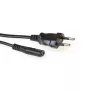 Virtajohto euro-pistoke - C7-naaras musta 1,5 m ACT Powercord
