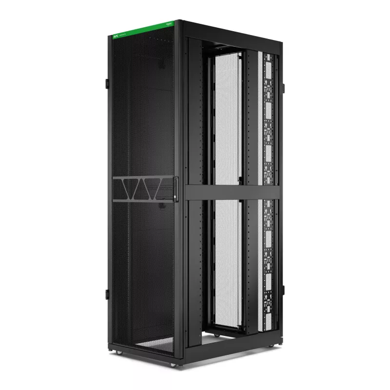 APC NetShelter SX Server Rack Gen 2, 48U, 2258H x 750W x 1070D mm, sivupaneeleilla, musta