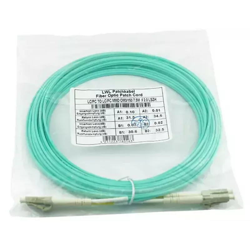 Kuitukaapeli BlueOptics BK842A 30 m LC OM3 aqua