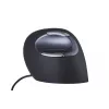 BakkerElkhuizen Evoluent D Large, oikeakätinen, pystysuunnittelu, laser, USB Type-A, 3200 DPI, musta, harmaa, hopea