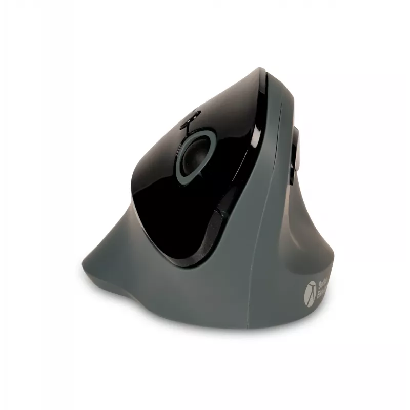 BakkerElkhuizen PRF Mouse Wireless tummanharmaa, oikeakätinen, pystysuunnittelu, optinen, RF Wireless, 1600 DPI, musta, harmaa