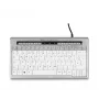 BakkerElkhuizen S-Board 840 DE Qwertz, Tenkeyless (80 - 87%), johdollinen, USB, saksikytkin, QWERTZ, vaaleanharmaa, valkoinen