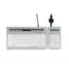 BakkerElkhuizen S-board 840 Numeric näppäimistö, USB, PC, 1,2 m, vaaleanharmaa, valkoinen