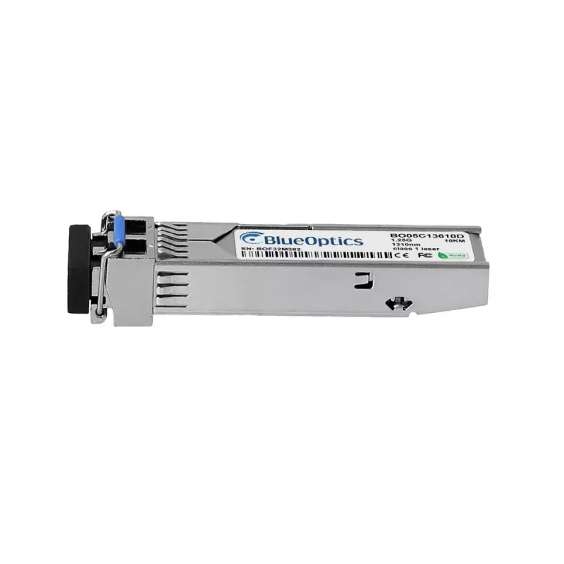 BlueOptics BO05C13610DIN SFP-lähetinvastaanotin, 1000BASE-LX, LC Duplex, yksimuoto, 1310 nm, 10 km, teollinen -40°C/+85°C, DDM