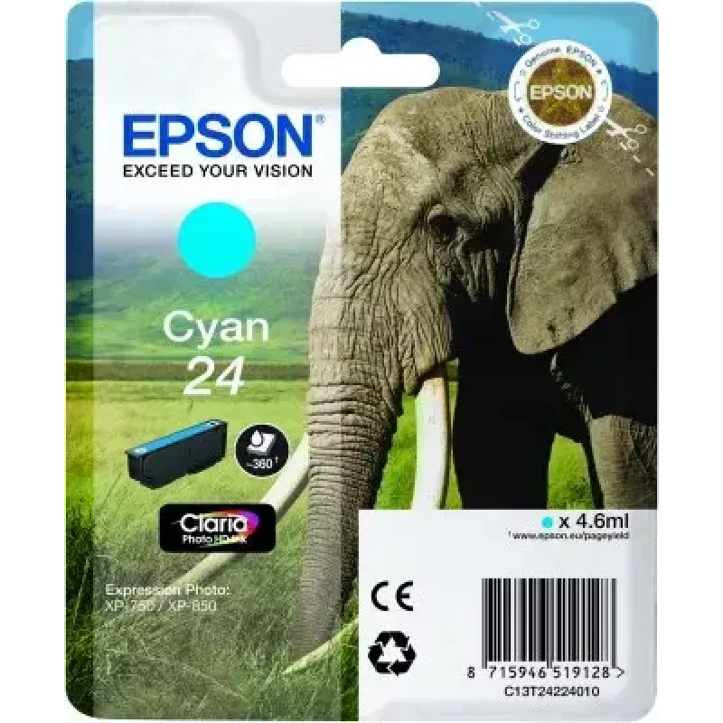Epson yksittäispakkaus syaani 24 Claria Photo HD -muste