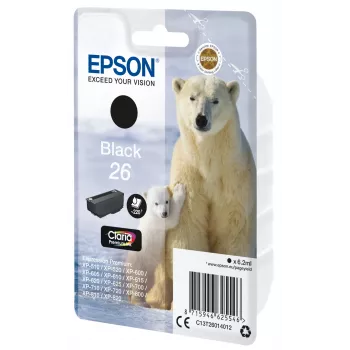 Epson Polar bear yksittäispakkaus musta 26 Claria Premium -muste, musta