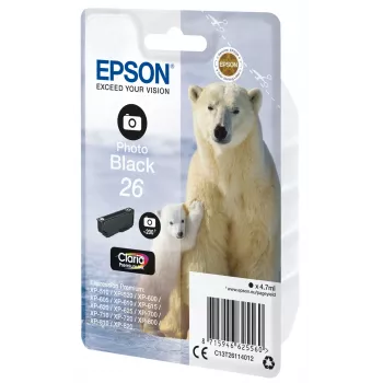 Epson Polar bear yksittäispakkaus valokuvamusta 26 Claria Premium -muste