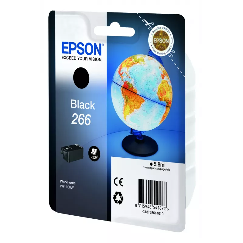 Epson 266 C13T26614020 mustekasetti WorkForce WF-100W, WF-110W -laitteille, 5,8 ml, musta