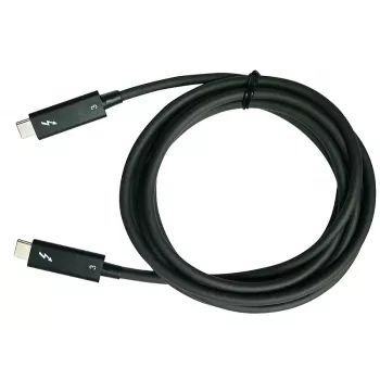 QNAP CAB-TBT315M-40G Thunderbolt-kaapeli 1,5 m 40 Gbit/s musta