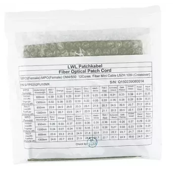 MPO-kuituvalokaapeli BlueOptics CBL-MPO12-OM4-5M-BO 5 m OM4 50 µm
