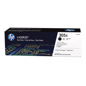 HP 305X 2 kpl:n pakkaus suurikapasiteettinen musta alkuperäinen LaserJet-värikasetti