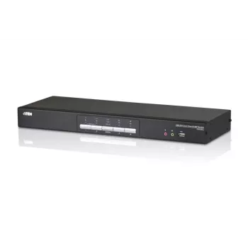 ATEN 4-porttinen USB DVI Dual-View KVM -kytkin, jossa ääni ja USB 2.0 -keskitin (KVM-kaapelit sisältyvät)