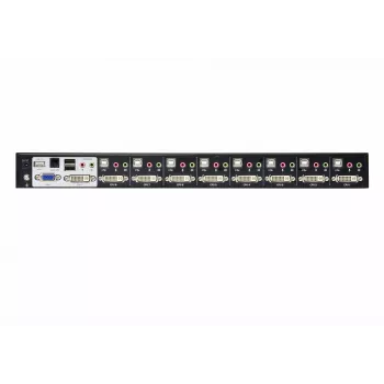 ATEN 8-porttinen USB DVI Dual-Link KVM -kytkin äänellä