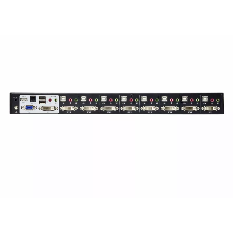ATEN 8-porttinen USB DVI Dual-Link KVM -kytkin äänellä
