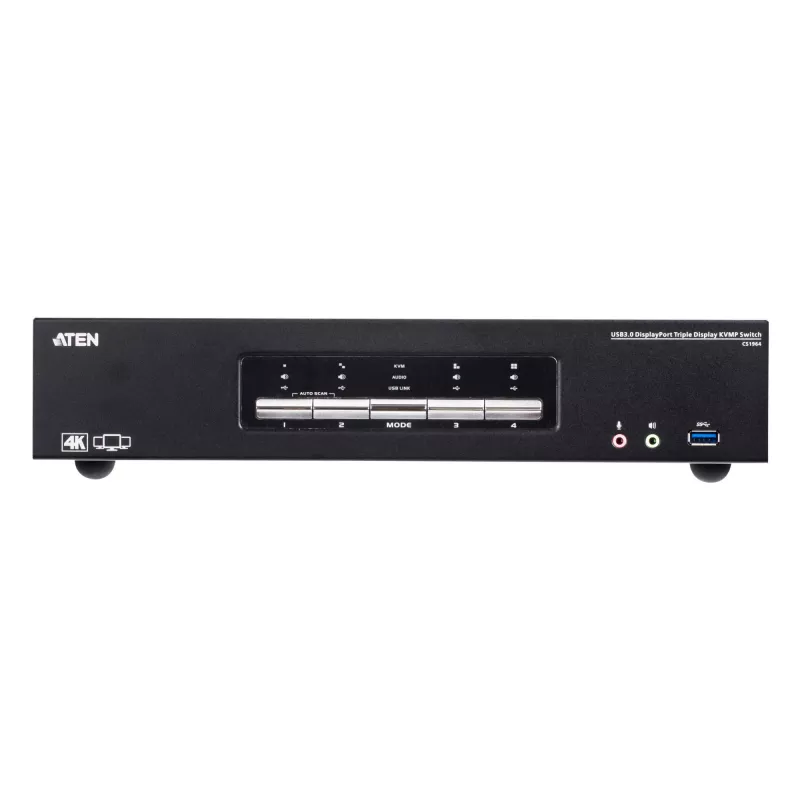 KVMP-kytkin ATEN 4P USB3.0 4K DP TRIPLE VIEW
