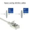 ACT harmaa 5 m LSZH U/FTP CAT6A datakeskuksen Slimline-patchkaapeli lukituskielekkeen suojalla RJ45-liittimillä