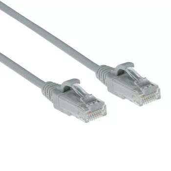 ACT harmaa 1 m LSZH U/UTP CAT6 datakeskuksen Slimline-patchkaapeli snagless RJ45-liittimillä