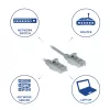 ACT harmaa 0,25 metrin LSZH U/UTP CAT6 datacenter Slimline -verkkokaapeli snagless RJ45-liittimillä