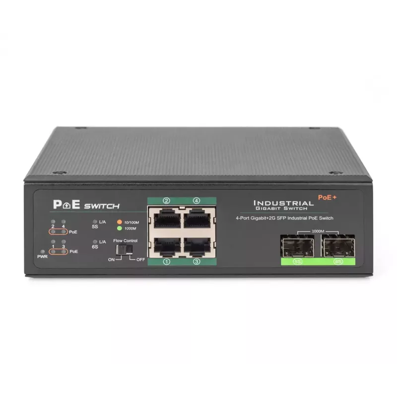 Hallitsematon kytkin Digitus DN-651109 4-porttinen Gigabit Ethernet PoE