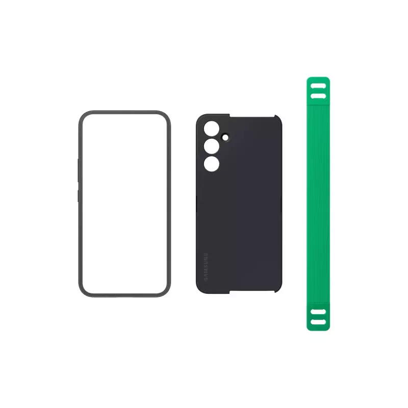 Samsung EF-XA546CBEGWW Slim Strap Cover -suojakuori Galaxy A54 5G -puhelimelle, musta