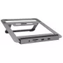 Kannettavan tietokoneen teline EXSYS EX-1223HM hopea USB 3.2 Gen 1 100W