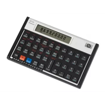 HP 12c pöytälaskin taloudellinen alumiini, musta