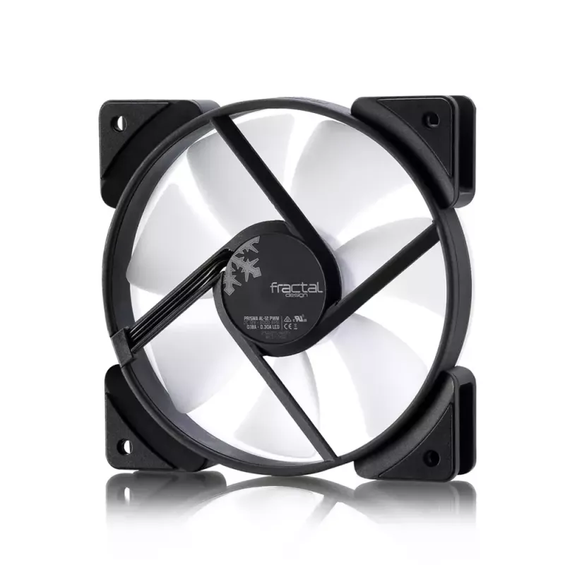 Tuuletin Fractal Design Prisma AL-12 12 cm musta valkoinen