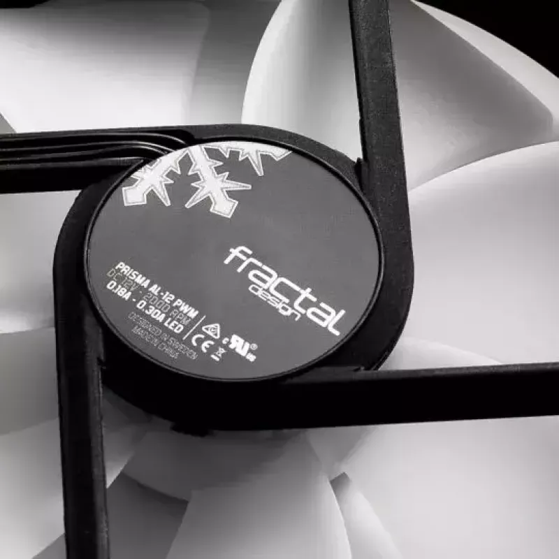 Tuuletin Fractal Design Prisma AL-12 12 cm musta valkoinen